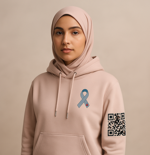 Sleek Gray Tote with QR Code